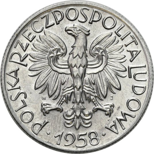Moneta o nominale 5 zł z 1958 roku osiąga cenę nawet 10 tys. zł.