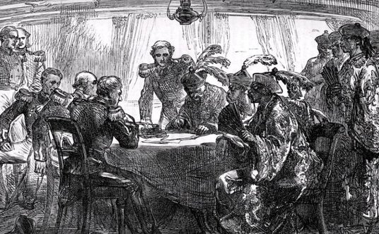 Podpisanie traktatu nankińskiego 29 sierpnia 1842 r. zakończyło I wojnę opiumową
