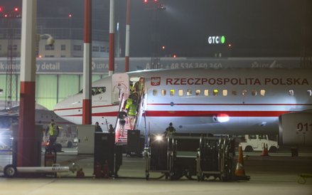 Jeden z samolotów, którym - z Bliskiego Wschodu - ewakuowano Polaków