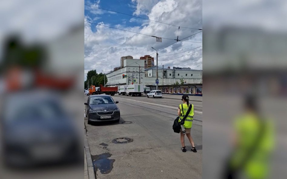 screen z nagrania na Telegramie, na którym słychać strzały w areszcie w Rostowie