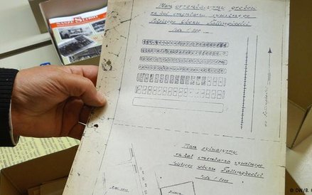 Przykład mapki cmentarza cywilnego obozu Fallingbostel położonego między Hanowerem a Hamburgiem. Tam