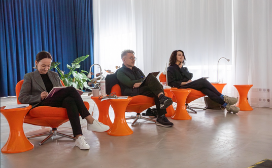 Komisja selekcyjna (od lewej): Agata Szymczewska, Bartłomiej Nizioł, Alena Baeva