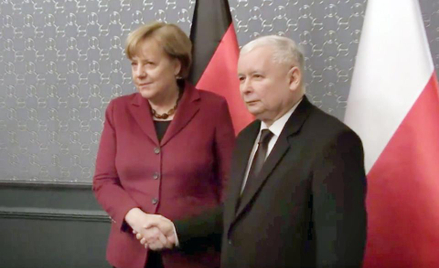 Warszawa, 7 lutego 2017 r. Spotkanie Angeli Merkel i Jarosława Kaczyńskiego. W tamtych czasach kancl