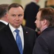 Prezydent RP Andrzej Duda (L) oraz szef Gabinetu Prezydenta RP Paweł Szrot (P)