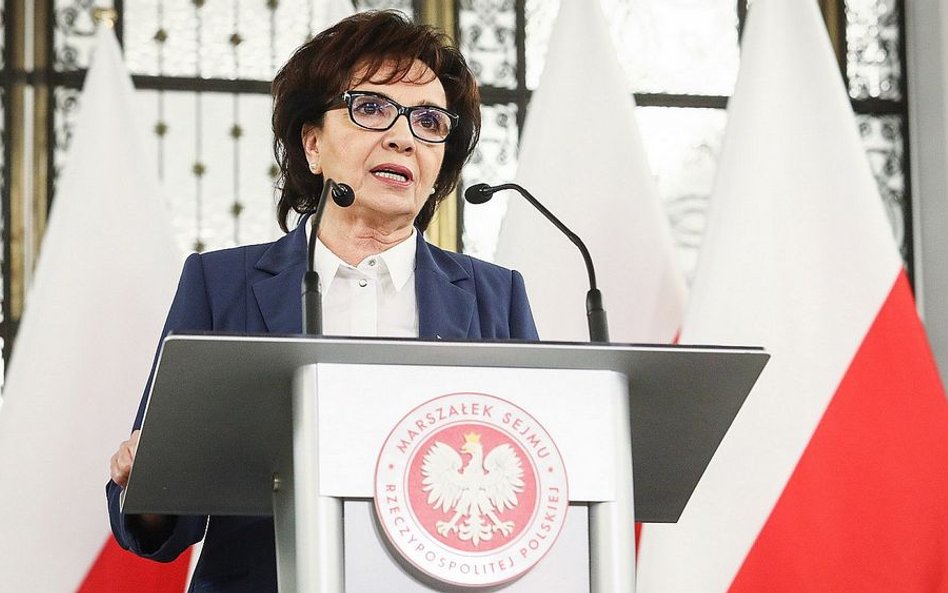 Marszałek Elżbieta Witek nie szczędziła cierpkich słów opozycji