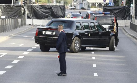 Szczyt NATO w 2016 roku. Na zdjęciu limuzyna prezydenta Baracka Obamy
