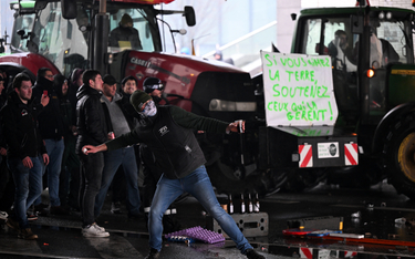Gwałtowne protesty rolników w Brukseli