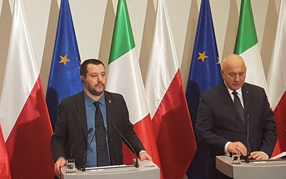 Salvini po spotkaniu z Brudzińskim: Chcemy utrzymać dobre związki