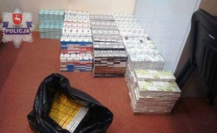 Papierosy znalezione w aucie Ukraińca-pirata drogowego