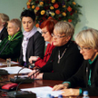 Promieniejący „gabinet cieni Kongresu Kobiet” od lewej: Danuta Waniek, Barbara Labuda, Kazimiera Szc