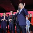 Włodzimierz Czarzasty en la noche electoral de la izquierda
