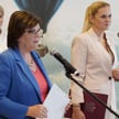 Konferencja prasowa Minister Edukacji Barbary Nowackiej oraz Minister Zdrowia Izabeli Leszczyny