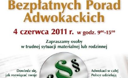 4 czerwca uzyskasz darmową pomoc prawną
