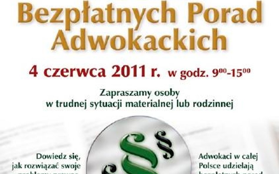 4 czerwca uzyskasz darmową pomoc prawną