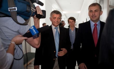 Prof. Marek Belka i Grzegorz Napieralski, szef SLD