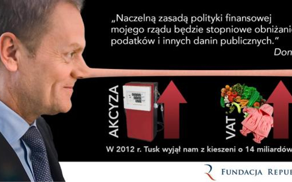 Donald Tusk na kubku, który posłowie PiS pokażą jutro w Sejmie, ma nos jak Pinokio