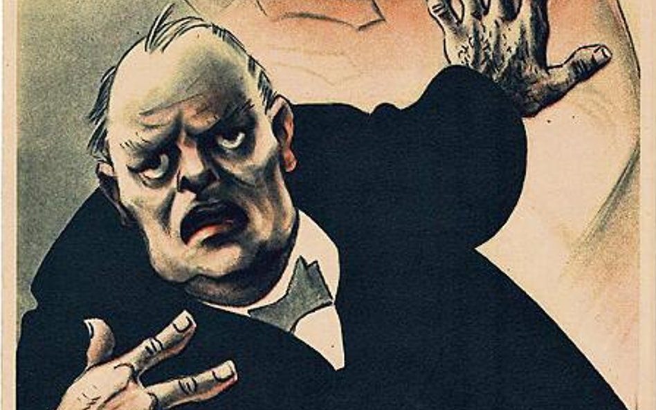 Ulotka propagandowa krytykująca premiera Churchilla