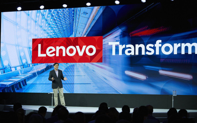 Prezes Lenovo Yang Yuanqing podczas konferencji Transform 2.0 w Nowym Jorku