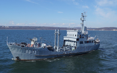 Obecnie Marynarka Wojenne wykorzystuje dwa okręty demagnetyzacyjne SD-11 i SD-13 (na zdjęciu). Fot./