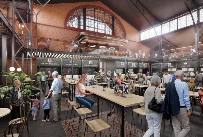Po modernizacji Hala Gwardii ma łączyć funkcje tradycyjnego handlu, nowoczesnej gastronomii, a także