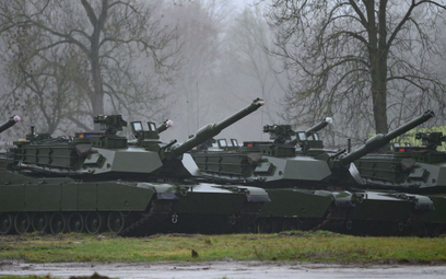 Czołgi Abrams w Centrum Szkolenia Wojsk Lądowych w Biedrusku, grudzień 2022