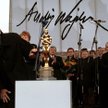 Andrzej Wajda podczas ceremonii przekazania Oscara muzeum UJ