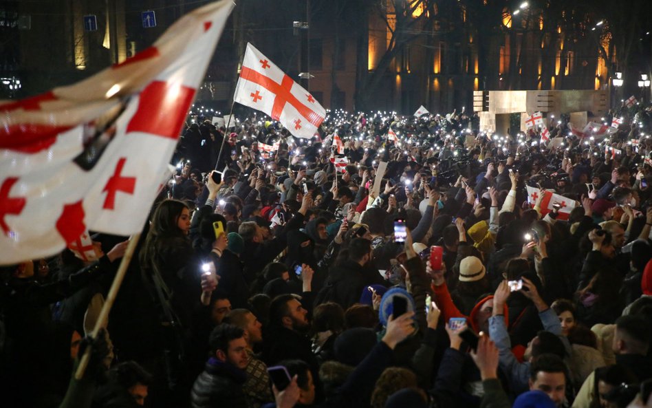 Protest w Tbilisi