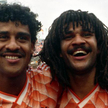 Ruud Gullit (z prawej) i Frank Rijkaard – dwaj rastafarianie z Amsterdamu. Razem prowadzili Holandię