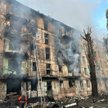 Budynek trafiony rosyjską rakietą w Krzywym Rogu