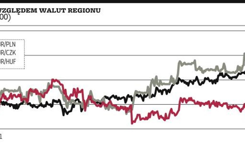 Złoty najsilniejszy w regionie