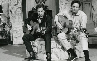Bob Dylan i Johnny Cash podczas telewizyjnego występu