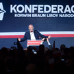 Janusz Korwin-Mikke podczas konwencji wyborczej Konfederacji (06.04.2019)
