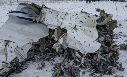 Szczątki zestrzelonego samolotu Ił-76