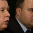 Jarosław Kaczyński z Przemysławem Gosiewskim (z prawej)