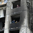 Zniszczony budynek w Kijowie po rosyjskim ataku 5 stycznia 2024 r.