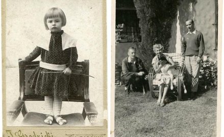 Witold Gombrowicz w wieku trzech lat zwany wówczas Itkiem, 1907 r. Na drugim zdjęciu pisarz (z lewej