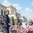 Prezydent elekt Rumunii Nicusor Dan na starcie Wielkiego Marszu Patriotów.
