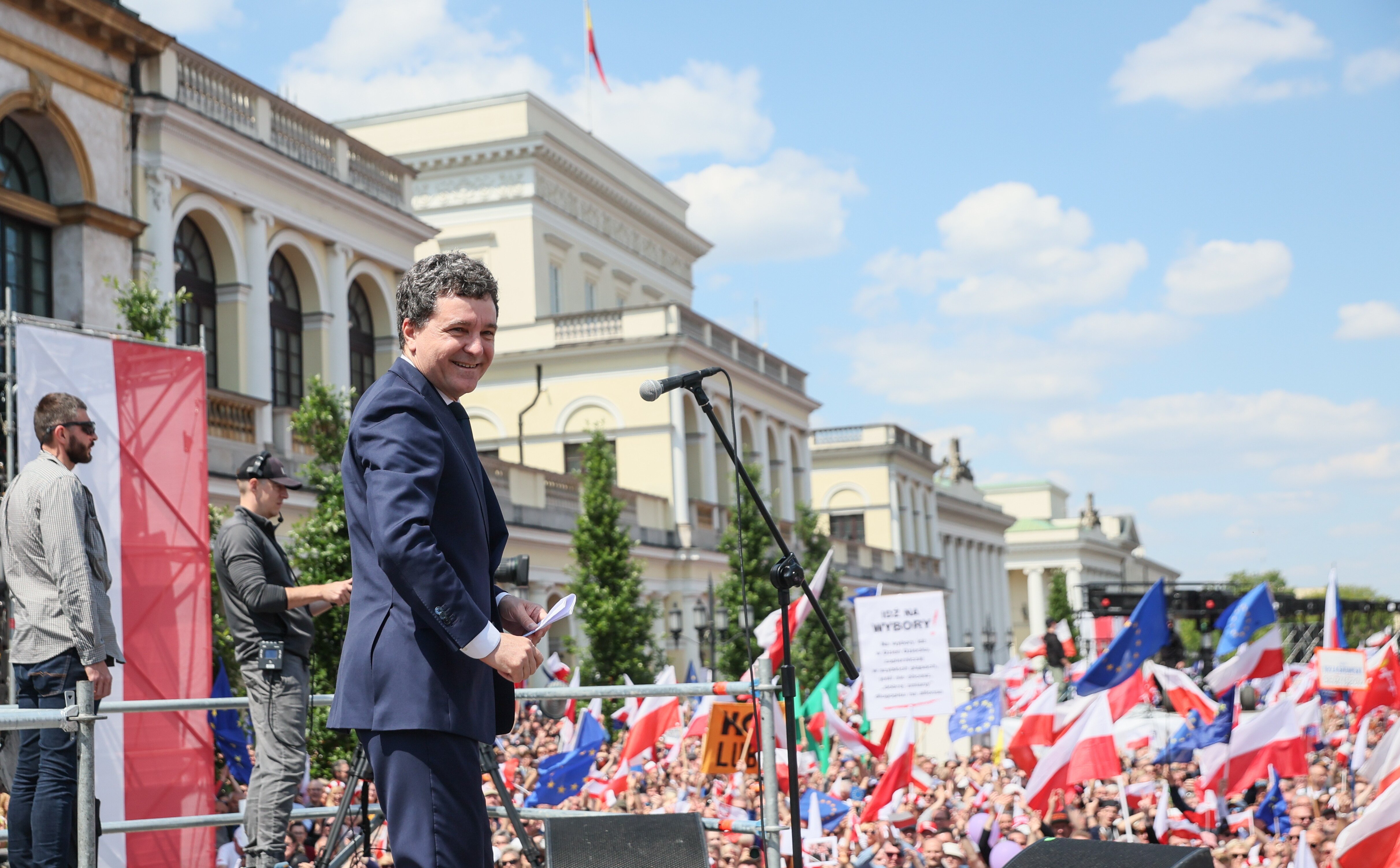 Nicusor Dan na marszu Gospodarza: Wygrała Rumunia, wygra Polska