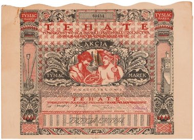 300 zł kosztuje akcja Towarzystwa dla Handlu, Przemysłu i Rolnictwa.