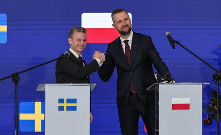 Wicepremier, minister obrony narodowej Władysław Kosiniak-Kamysz i minister obrony Szwecji Pal Jonso