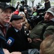 Prezes PiS Jarosław Kaczyński podczas protestu przed siedzibą Trybunału Konstytucyjnego