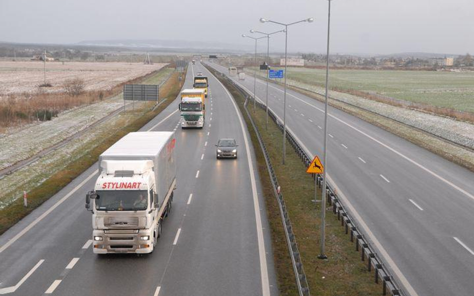 Zjazd na Opole na autostradzie A4