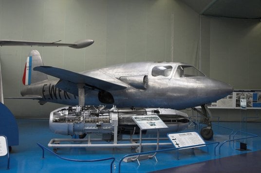 Francuski eksperymentalny samolot odrzutowy SO.6000 Triton w Muzeum Lotnictwa i Przestrzeni Kosmiczn