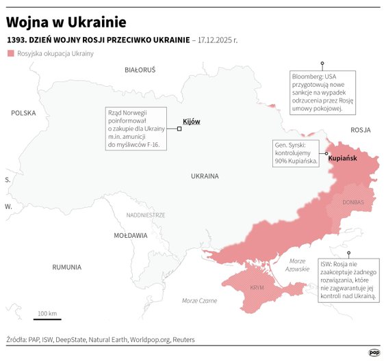 Tak wyglądała sytuacja na froncie w 1394 dniu wojny