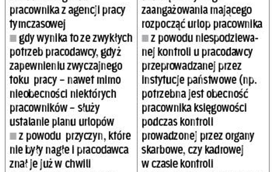 Kaprys szefa nie zakłóci urlopu wypoczynkowego