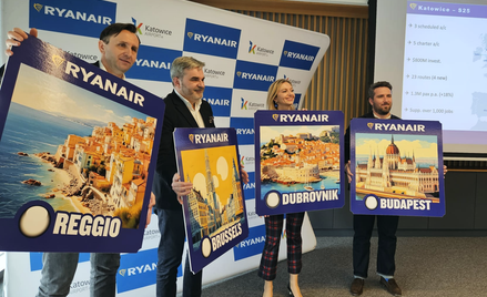 Ryanair na lato zapowiada cztery nowości z Katowic