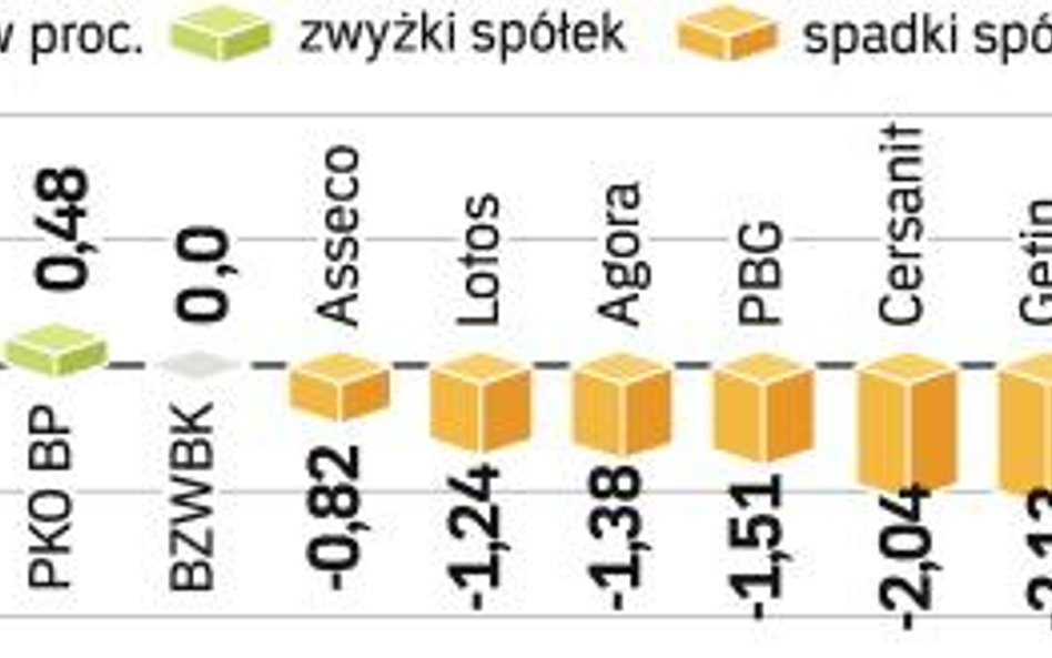 Dywidenda odejmie 2 proc. od wartości indeksu największych firm. We wtorek KGHM będzie pierwszy raz 