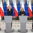 Sekretarz stanu w Kancelarii Prezesa Rady Ministrów Katarzyna Kotula, posłanka PSL Urszula Pasławska