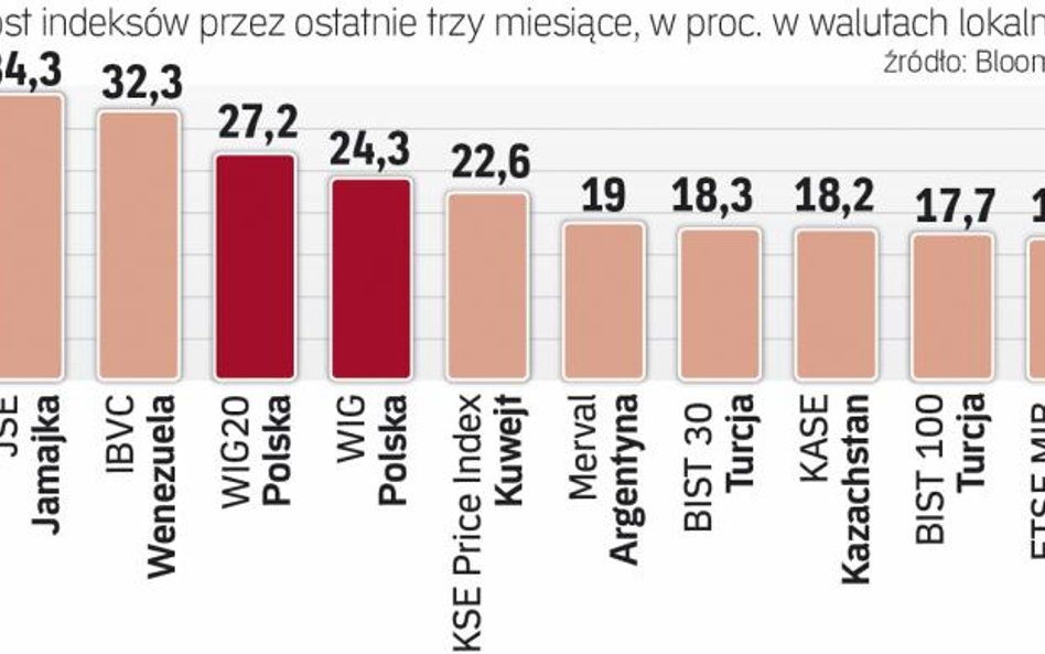 Indeksy z największymi Zwyżkami