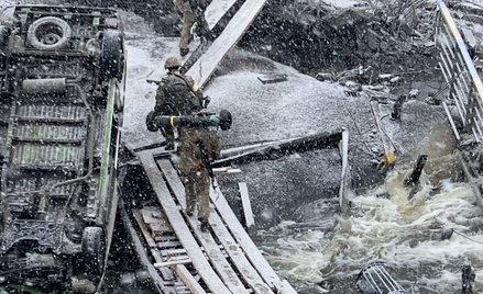 Ukraińscy żołnierze w rejonie Buczy